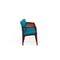 Lesro Lenox Wood 4 Seat Tandem Seating Wood Frame, Mahogany, OH Waterfall Upholstery LW4103 - alternate 1